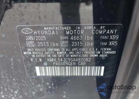 2025 Hyundai Sonata N Line from USA, damaged, VIN KMHL54JC9SA481082
